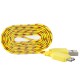 10FT Braided Original OEM Samsung Galaxy Note3 S5 USB 3.0 Data Sync Cable Charger - Yellow